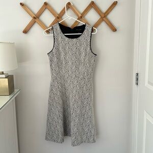 Black and White A-Line Dress